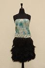 Feathered cocktail dress